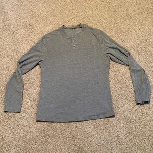 lululemon gray long sleeve henley men’s S